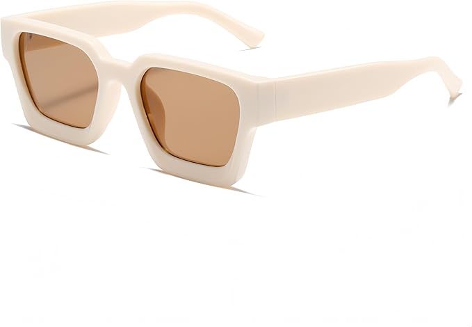 Lunettes de soleil rectangulaires vintage pour homme et femme