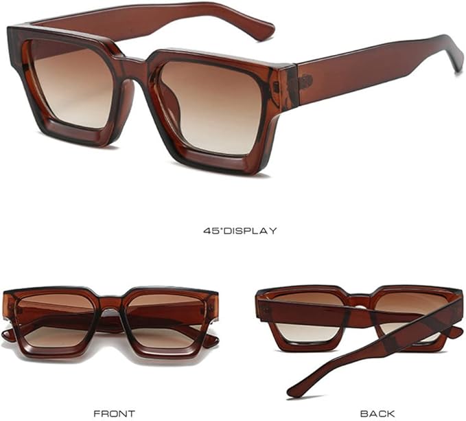 lunettes de soleil rectangulaires vintage pour homme et femme