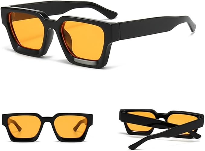 lunettes de soleil rectangulaires vintage pour homme et femme