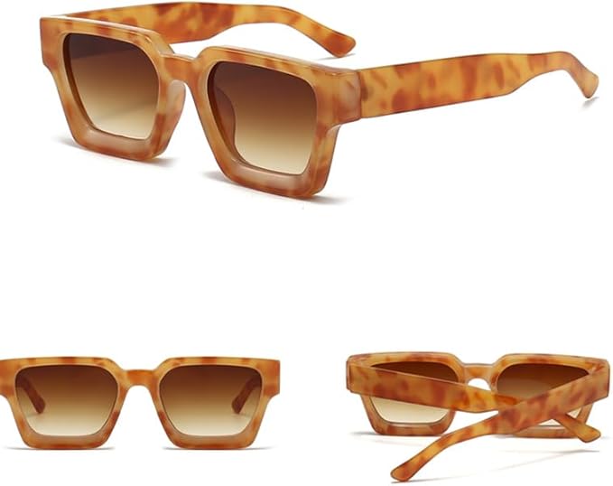 lunettes de soleil rectangulaires vintage pour homme et femme