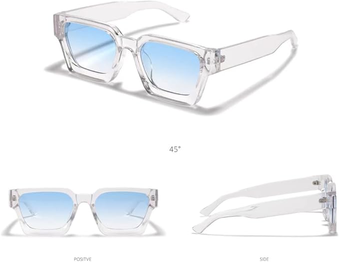 lunettes de soleil rectangulaires vintage pour homme et femme