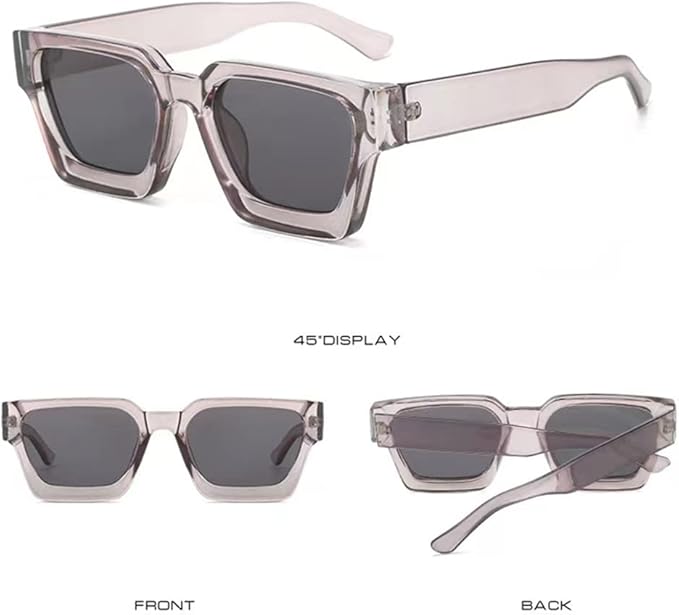 lunettes de soleil rectangulaires vintage pour homme et femme