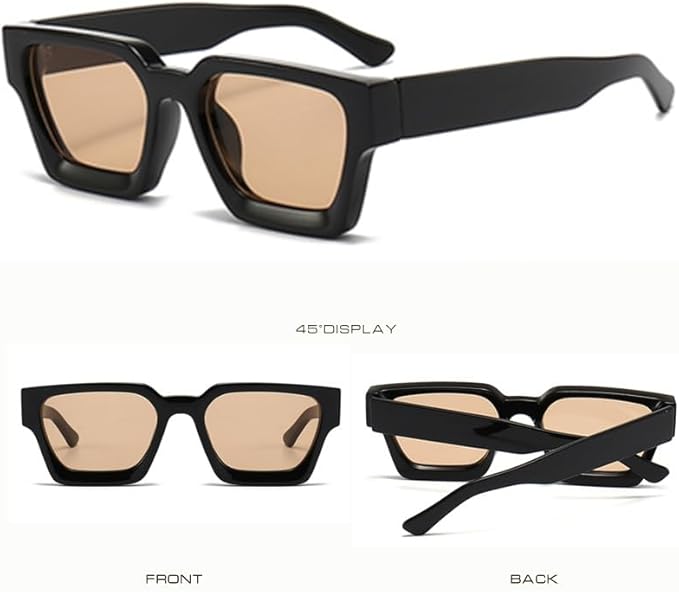 lunettes de soleil rectangulaires vintage pour homme et femme