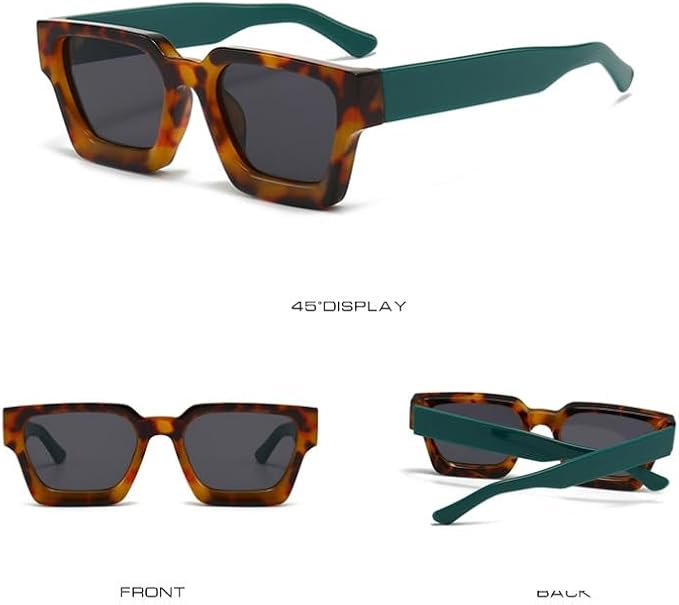 lunettes de soleil rectangulaires vintage pour homme et femme