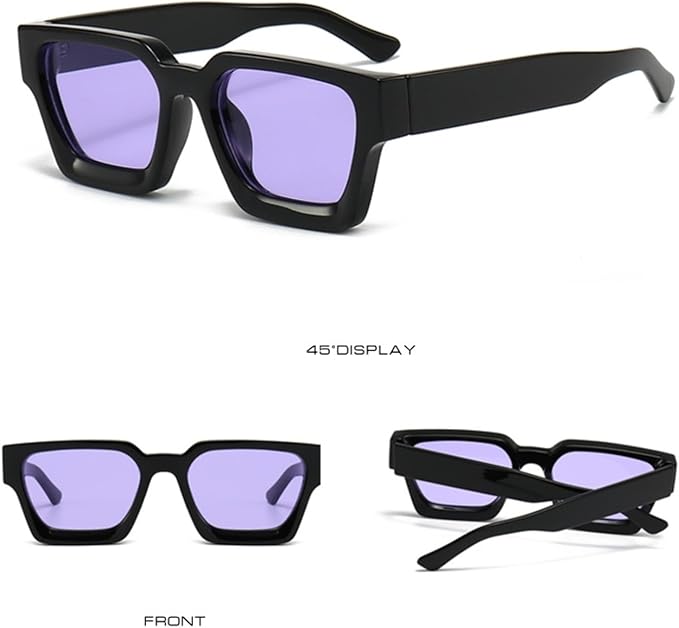 lunettes de soleil rectangulaires vintage pour homme et femme