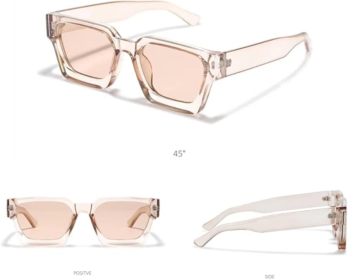 lunettes de soleil rectangulaires vintage pour homme et femme