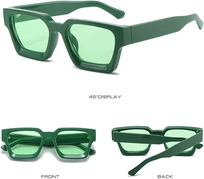 lunettes de soleil rectangulaires vintage pour homme et femme