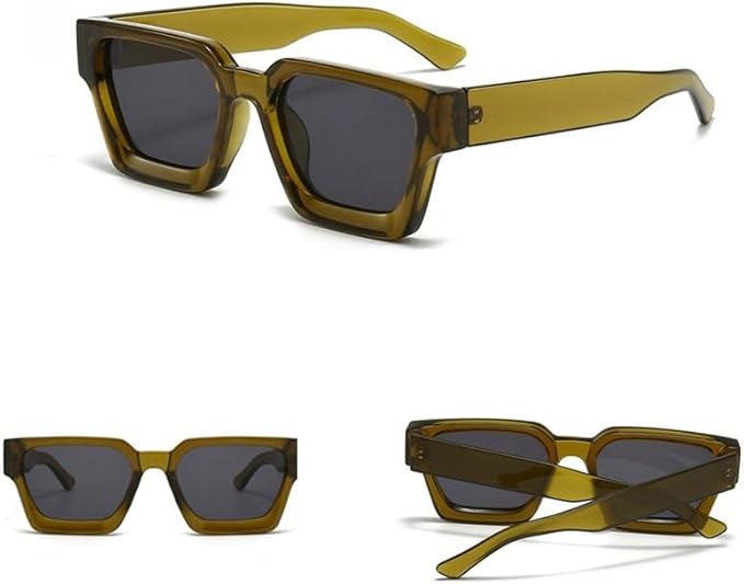 lunettes de soleil rectangulaires vintage pour homme et femme